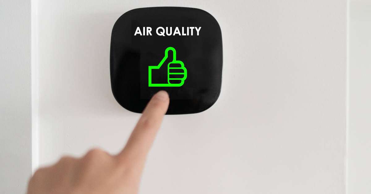 air quality device on wall inside