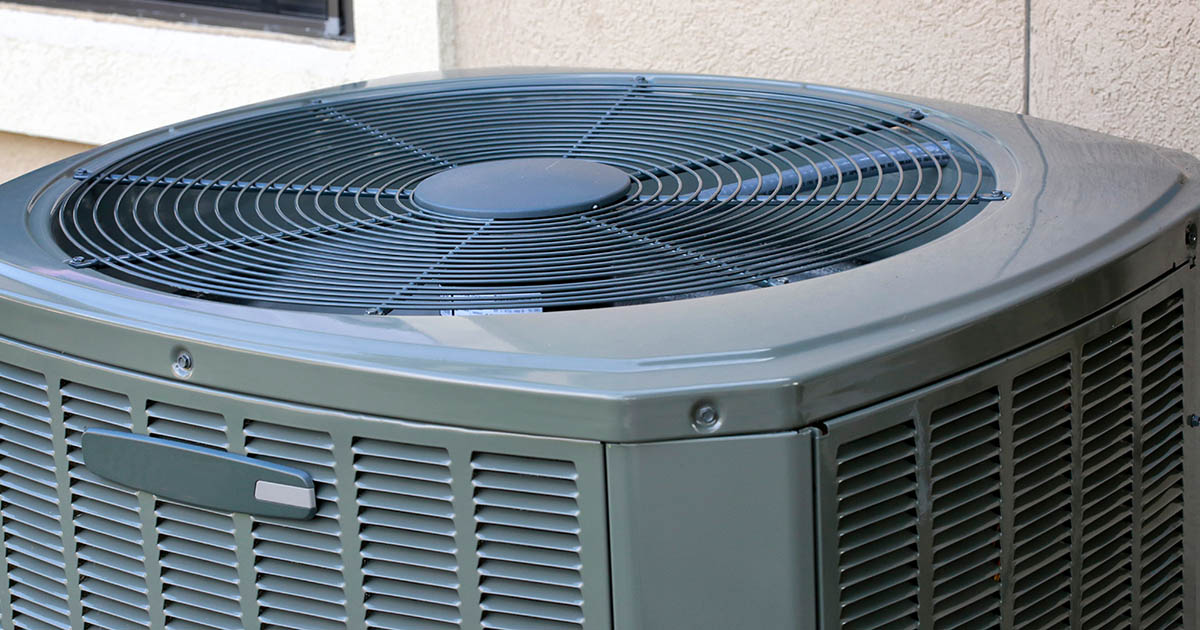 Close up of High efficiency modern AC unit